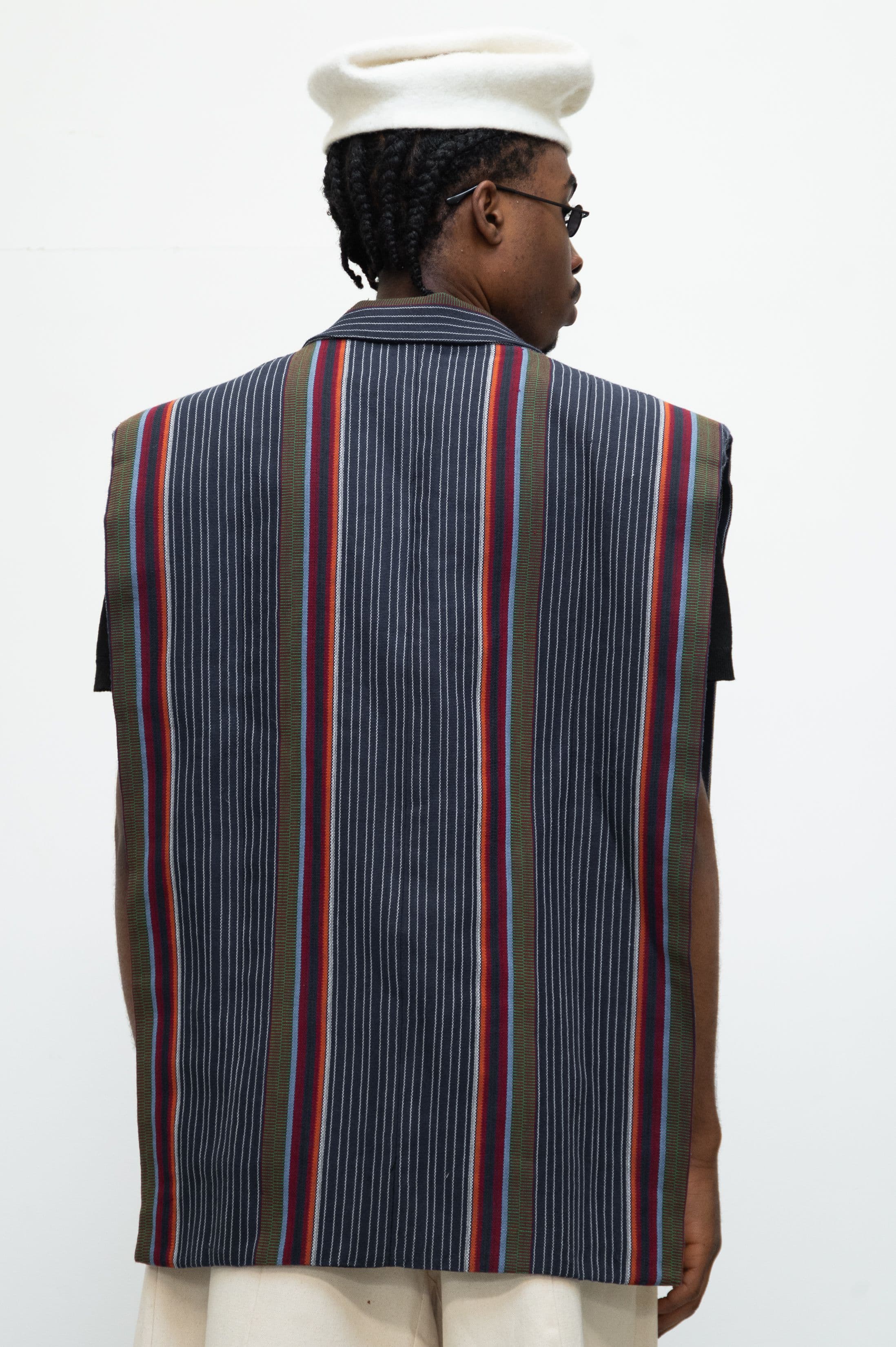 Navy Cape with Heritage Striped Cloth (Unisex)
